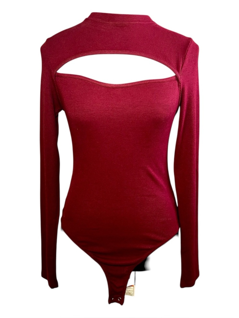 Hudson Jeans Casual Sweetheart Cut Long Sleeve Bodysuit, NWT, Size Small